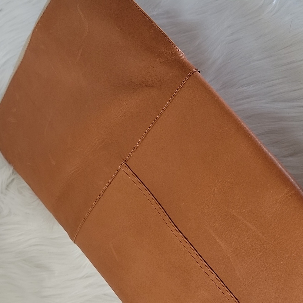 J.CREW‎ Tan Leather Over-The-Knee Fold Over Preppy Western Equestrian Boots 8.5 - Picture 14 of 16